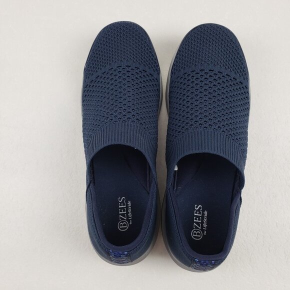 Bzees Charlie Slip On Shoe Womens 9 Blue Knit Comfort Casual Lightweight Sneaker - Picture 7 of 10